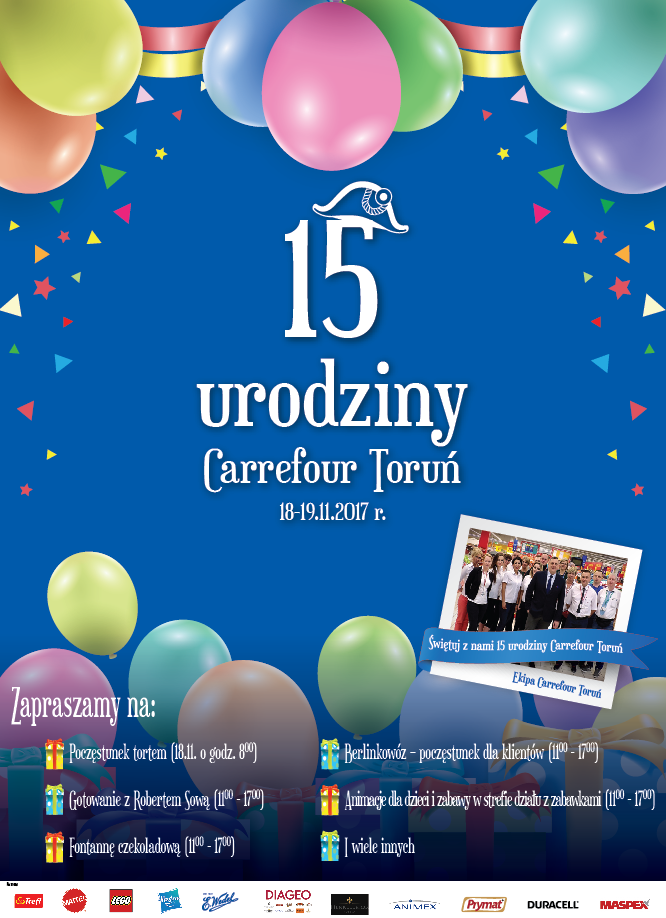 15 urodziny Carrefour Toruń 18-19.11.2017