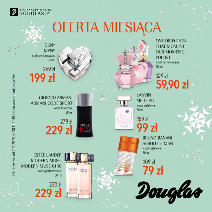 Oferta Miesiąca w perfumeriach Douglas – Listopad 2015