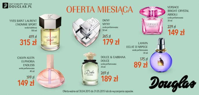 Oferta Miesiąca w perfumeriach Douglas – Maj 2015