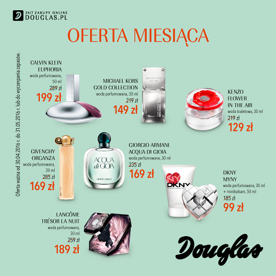 Oferta Miesiąca w perfumeriach Douglas – Maj 2016