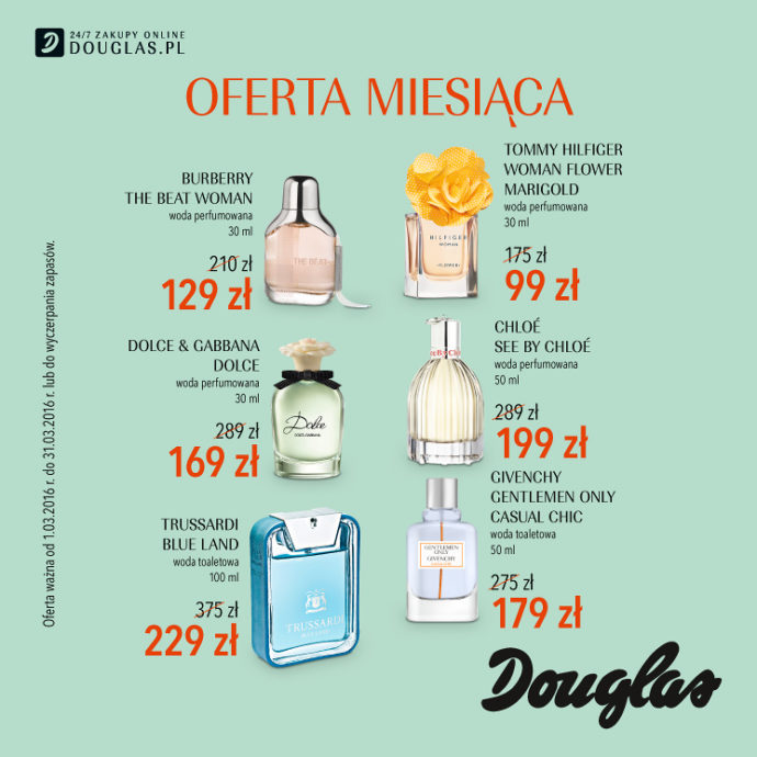 Oferta Miesiąca w perfumeriach Douglas – Marzec 2016