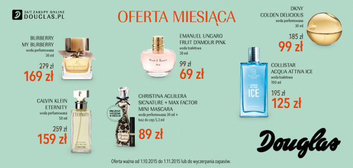 Oferta Miesiąca w perfumeriach Douglas – Październik 2015