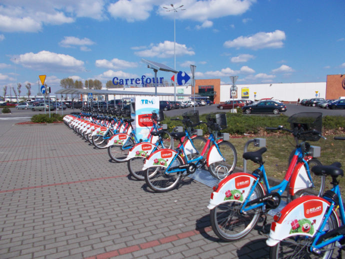 Stacja rowerowa w CH Bielawy już otwarta