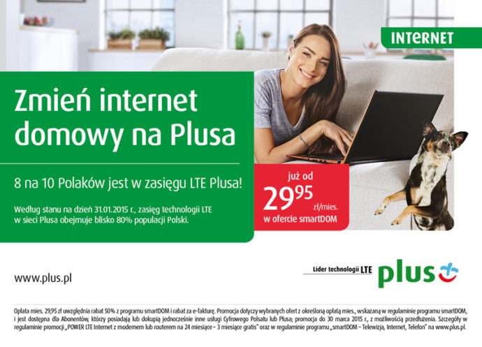 Zmień internet domowy na Plusa