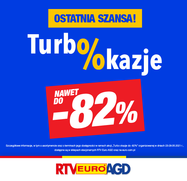 W RTV Euro AGD Turbo Okazje nawet do – 82% i w tym roku nie płacisz RRSO 0%