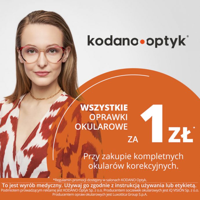 WSZYSTKIE oprawki okularowe za 1 zł w KODANO Optyk!